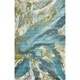 preview thumbnail 3 of 6, Porch & Den Hamlet Teal Abstract Marbled Rug 6'7" x 9'6" - Teal