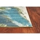 preview thumbnail 4 of 6, Porch & Den Hamlet Teal Abstract Marbled Rug
