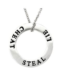 Mondevio Sterling Silver 'Inspirational' Circle Necklace