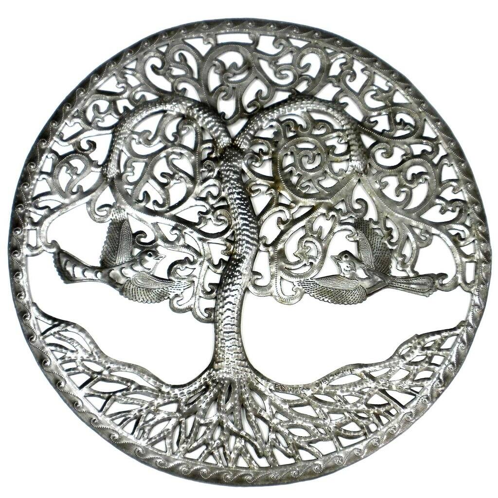 Handmade Tree of Life in Ring Wall Art (Haiti)