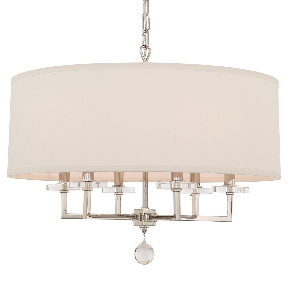 Crystorama Paxton 6-light Polished Nickel Chandelier - Chandeliers For Bedrooms by Overstock.com