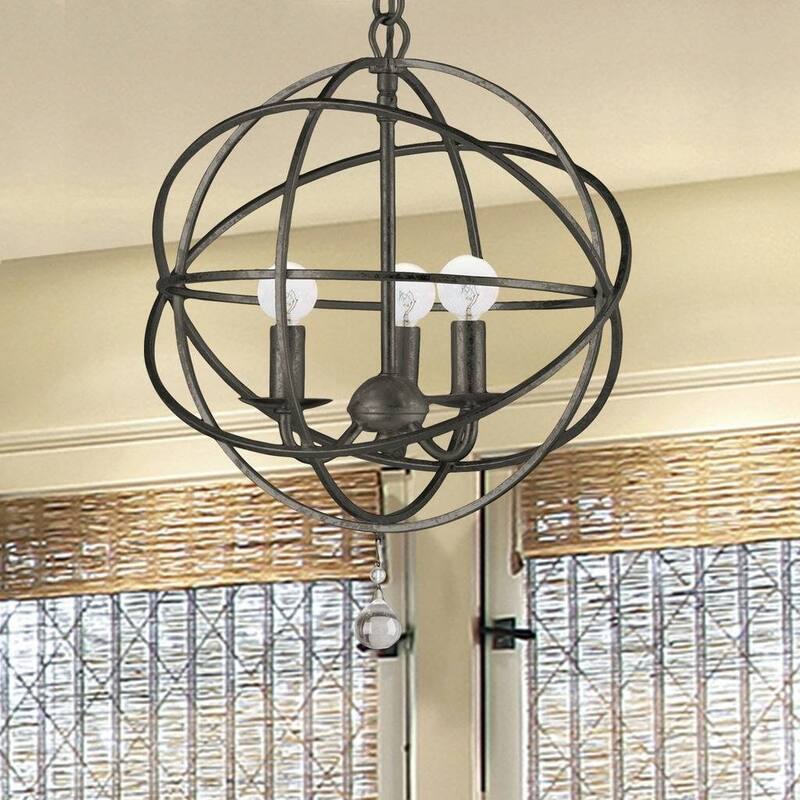 Copper Grove Poltava 3-light English Bronze Mini Globe Chandelier