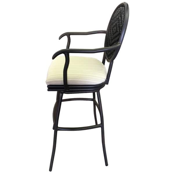 Patio Outdoor Extra Tall Spectator Bar Stool 35" Adelle Valley Linen Bed Bath & Beyond