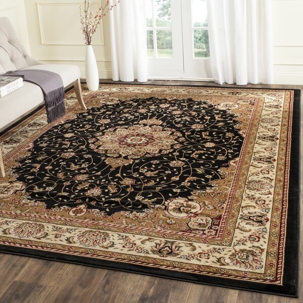 Safavieh Lyndhurst Traditional Oriental Black/ Ivory Rug (8' x 11')