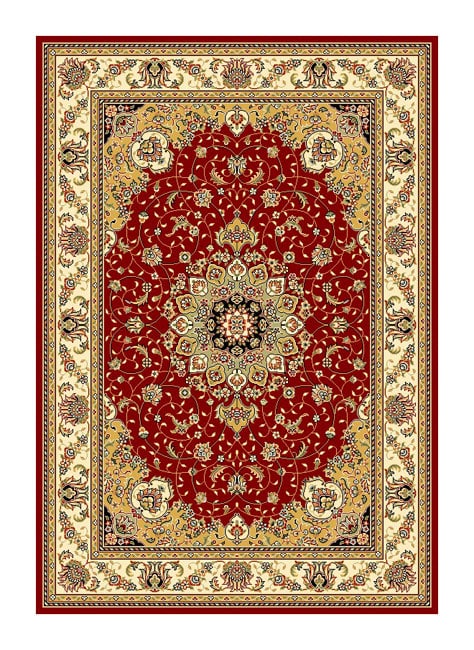 Lyndhurst Collection Red/ivory Oriental Rug (8 X 11)