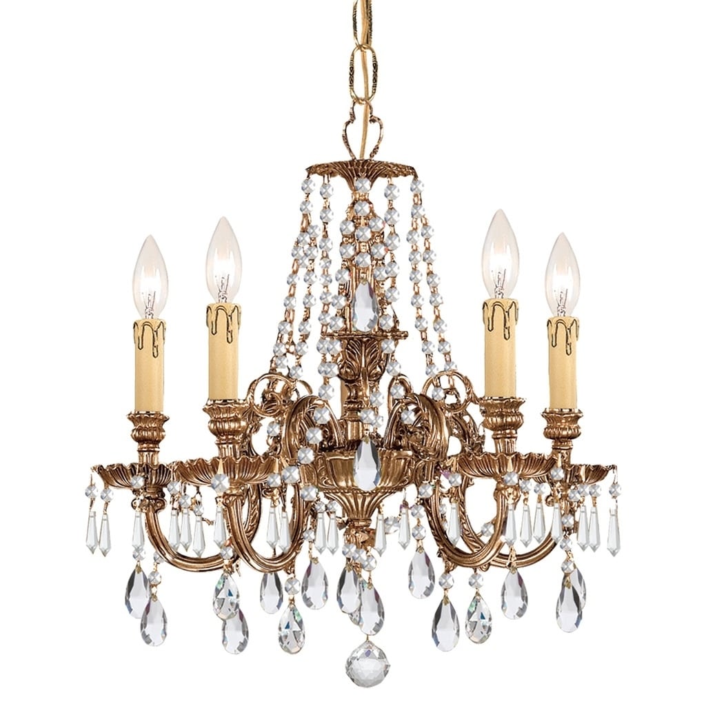 Crystorama Novella 5-light Olde Brass Chandelier - Chandeliers For Bedrooms by Overstock.com