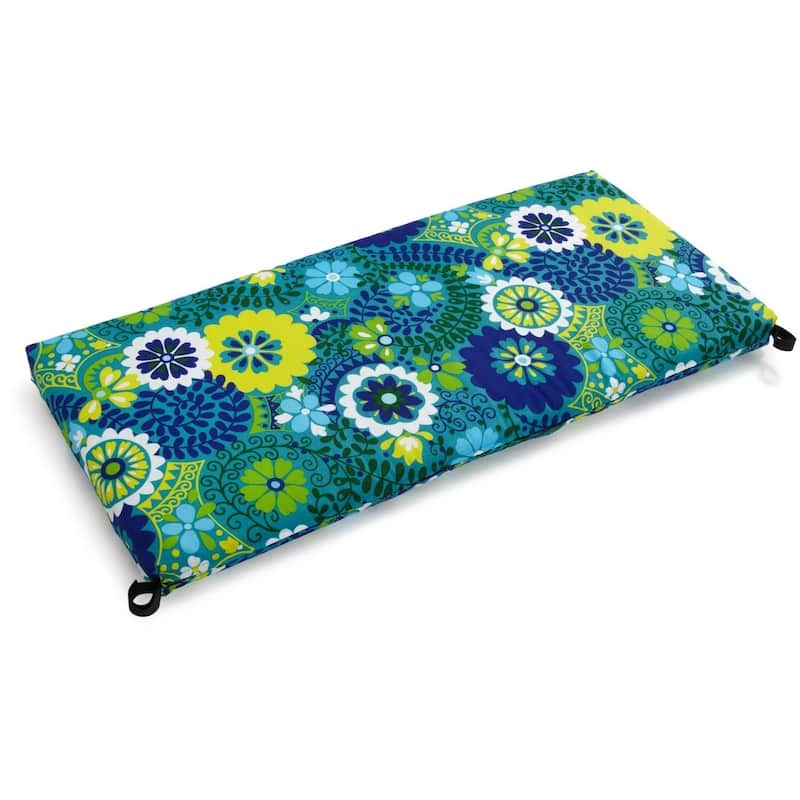 Blazing Needles 40-inch All-Weather Bench Cushion - Luxury Azure