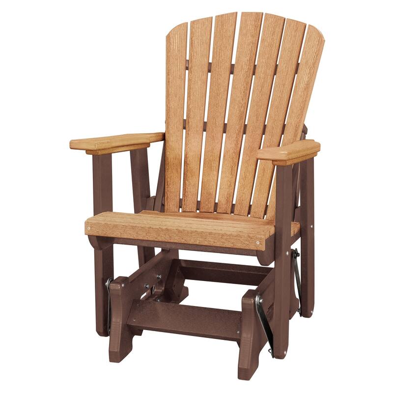 OS Home Model FanBack Glider Made in the USA- Cedar, Tudor Brown