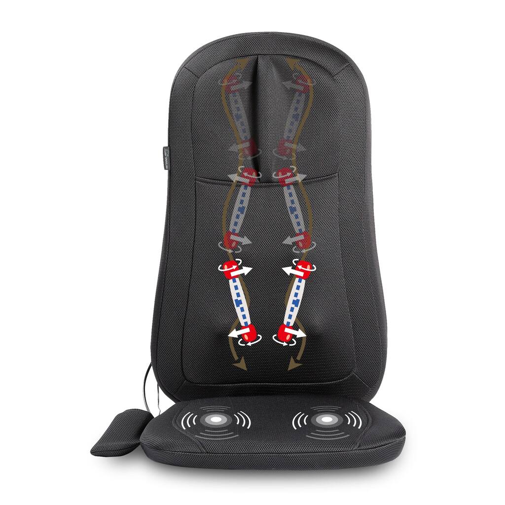 SNAILAX Shiatsu Rolling Back & Shoulder Massage Seat Cushion SL-261