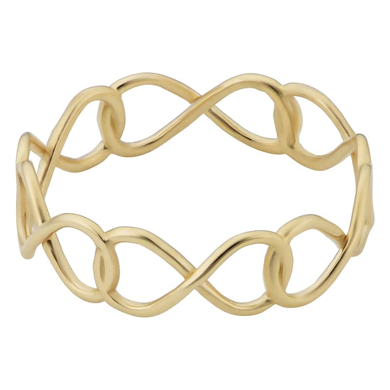 Fremada Italian 14k Yellow Gold Infinity Ring