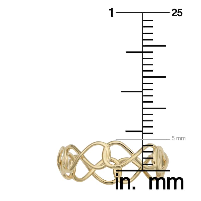 Fremada Italian 14k Yellow Gold Infinity Ring