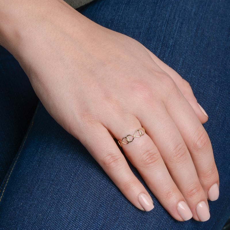 Fremada Italian 14k Yellow Gold Infinity Ring