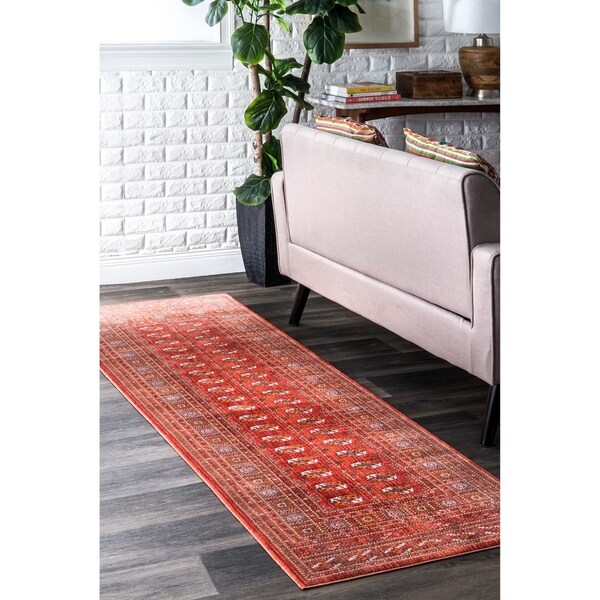 nuLOOM Red Vintage Stylish Antique Persian Fringe Area Rug
