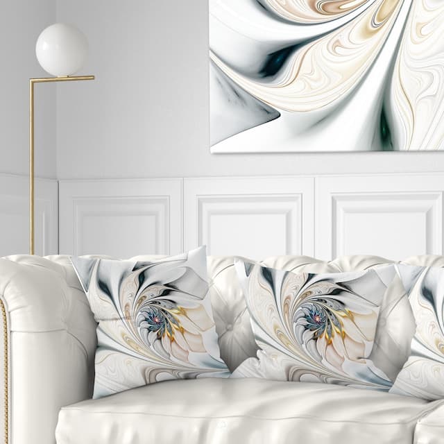 Designart Stained Glass Floral Modern Throw Pillow