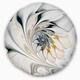Designart Stained Glass Floral Modern Throw Pillow - 16 inches round