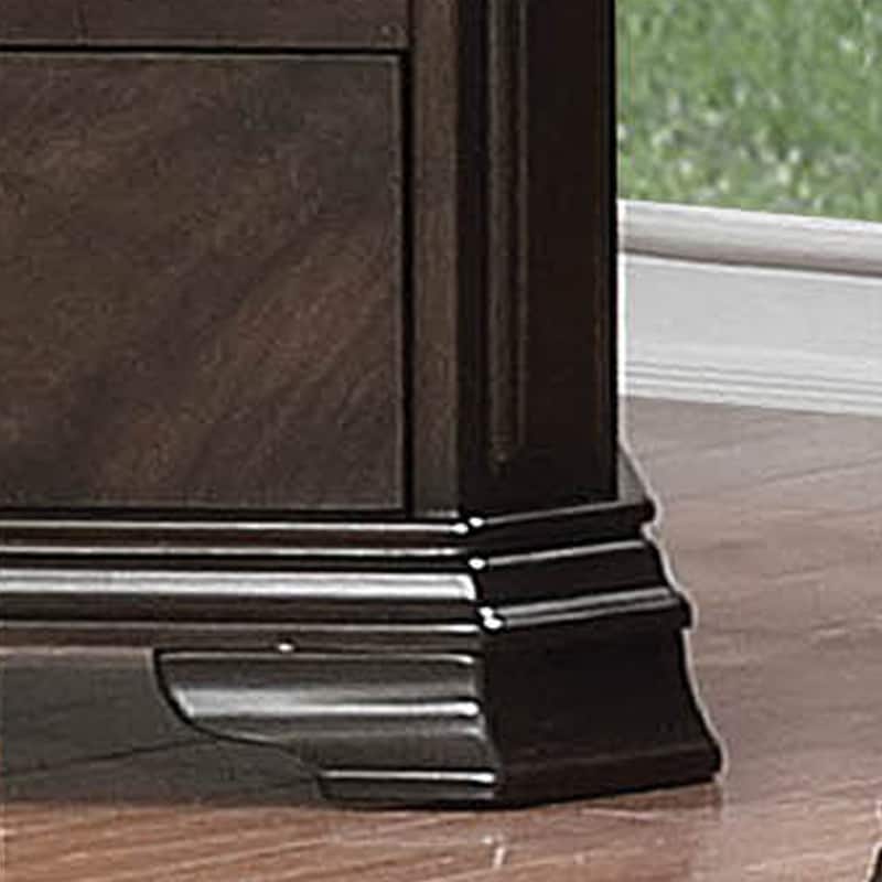Hixi Traditional Brown Solid Wood 5-Drawer Chest by Furniture of America