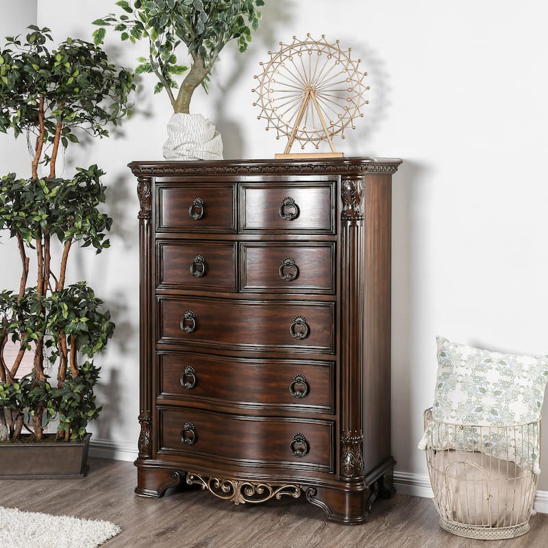 Pune Traditional Brown Wood 7-Drawer Chest by Furniture of America