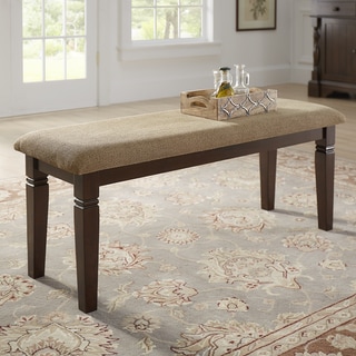 Lynn Espresso Finish Upholstered Dining Bench by iNSPIRE Q Classic ...