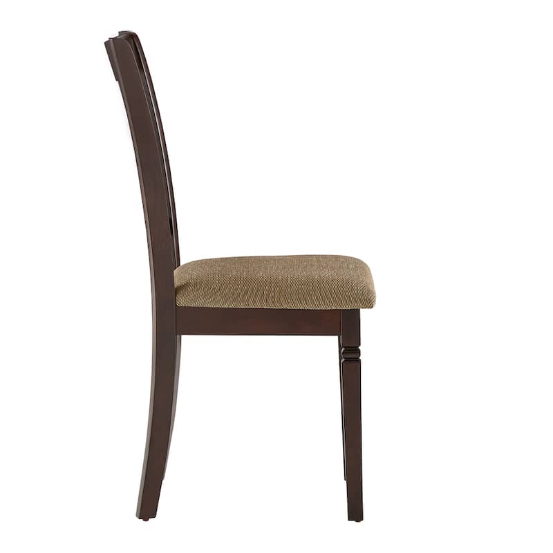 Lynn Espresso Finish Upholstered Dining Chairs (Set of 2) by iNSPIRE Q Classic