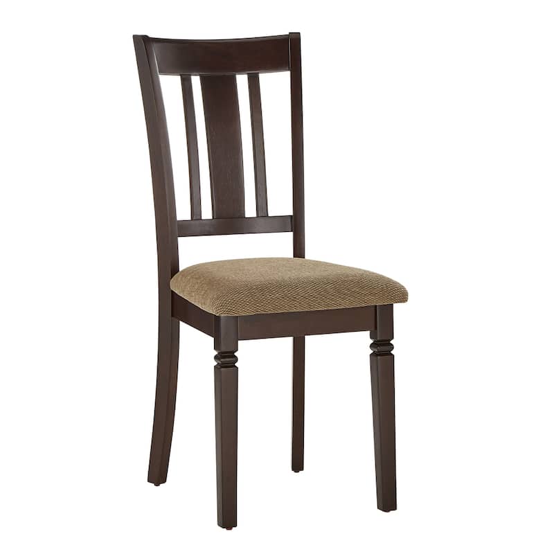 Lynn Espresso Finish Upholstered Dining Chairs (Set of 2) by iNSPIRE Q Classic