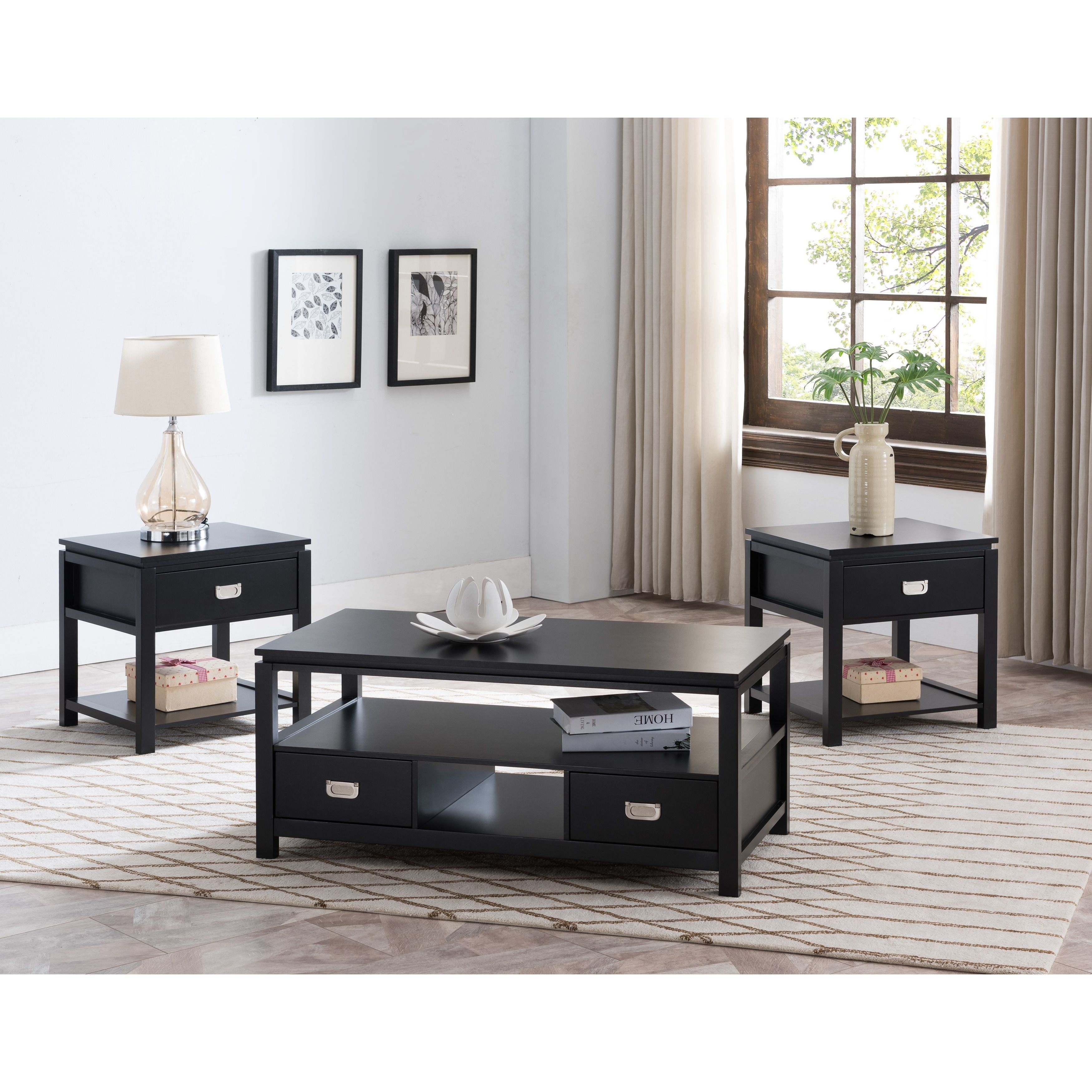 Featured image of post Black Wood Coffee Table Set - Free delivery &amp; warranty available.