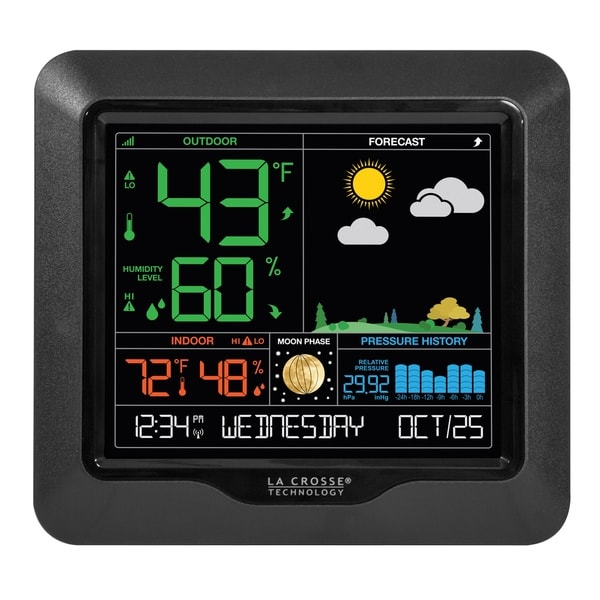 La Crosse Technology S84107-INT Wireless Color Forecast Station. Opens flyout.