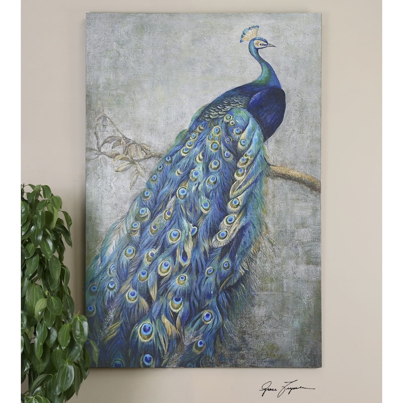 Uttermost Proud Papa Hand Painted Art - Blue