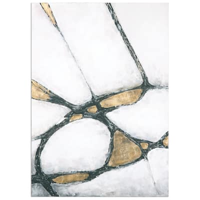 Uttermost Gold and Black Abstract Art - Multi-color