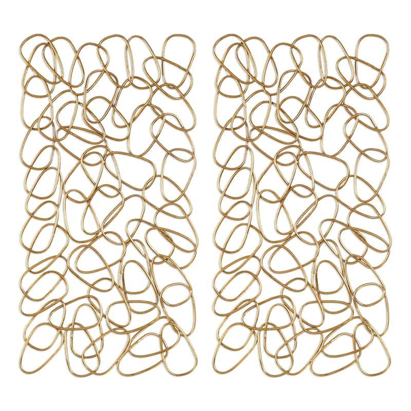 Uttermost In The Loop Gold Wall Arts (Set of 2)
