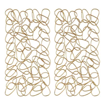 Uttermost In The Loop Gold Wall Arts (Set of 2)