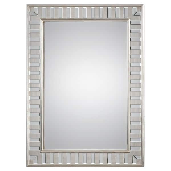 slide 2 of 2, Uttermost Lanester Antiqued Silver Leaf Mirror