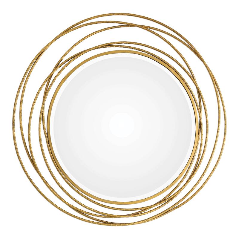 Uttermost Whirlwind Metallic Gold Leaf Mirror