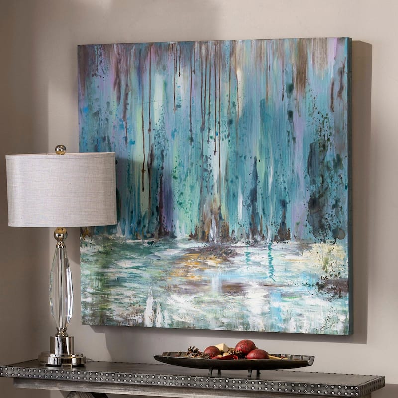 Uttermost Blue Waterfall Art - Multi-color - 40 x 40