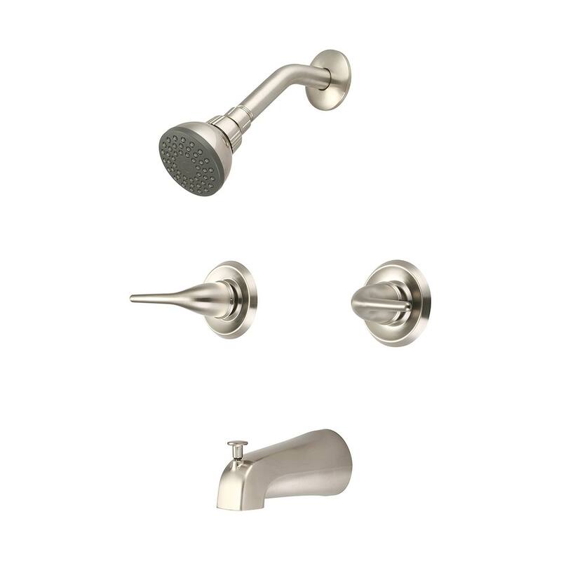 Two Handle Tub/Shower Set-P-1250 - Nickel Finish