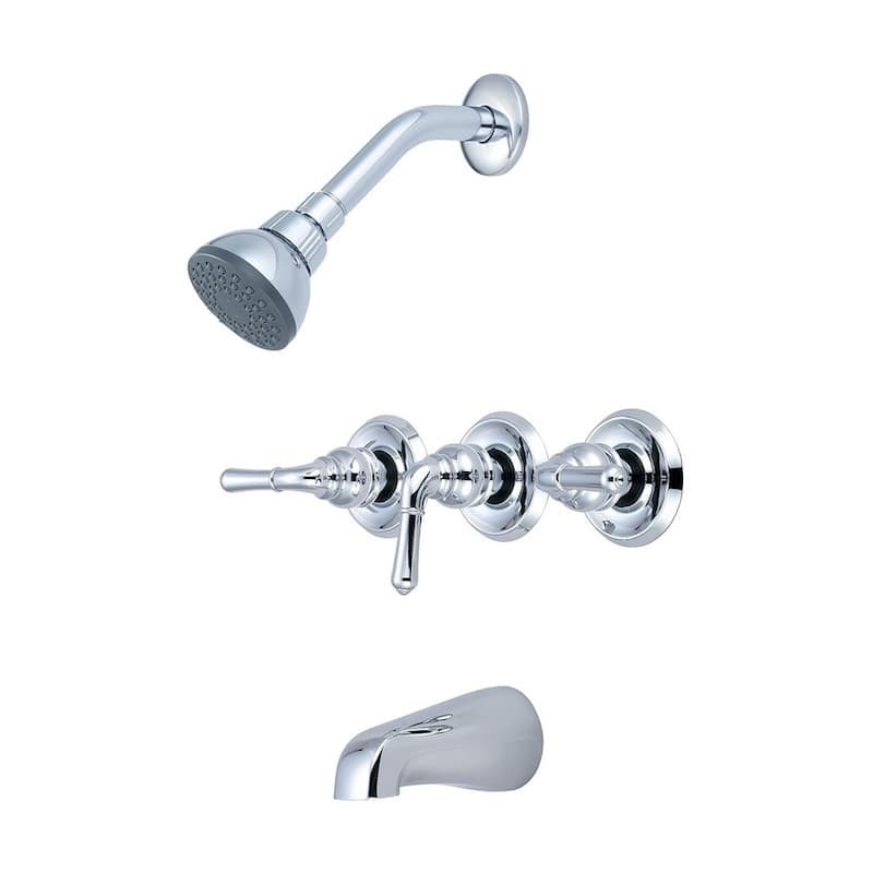 Three Handle Tub/Shower Set
