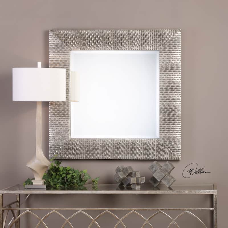 Uttermost Cressida Distressed Metallic Silver Leaf Mirror