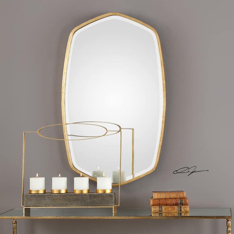 Uttermost Duronia Antiqued Gold Leaf Mirror