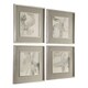 preview thumbnail 2 of 3, Uttermost Divination Abstract Art (Set of 4) - Grey