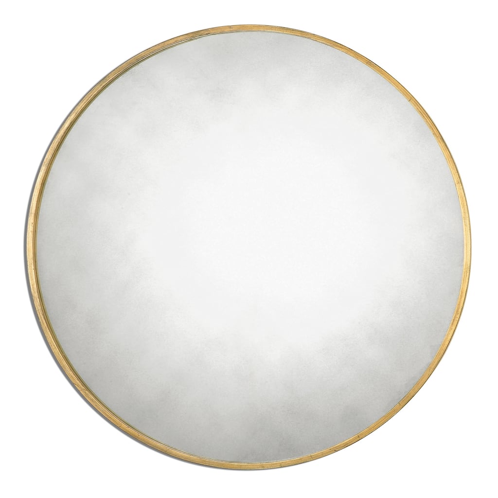 Uttermost Junius Round Antique Gold Leaf Mirror