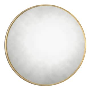 Uttermost Junius Round Antique Gold Leaf Mirror