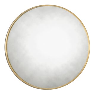 Uttermost Junius Round Antique Gold Leaf Mirror