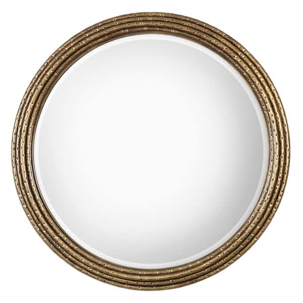 slide 2 of 2, Uttermost Spera Antiqued Gold Mirror