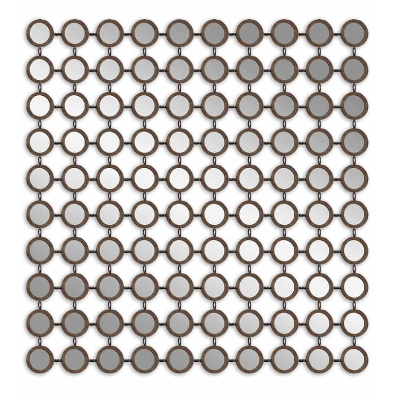 Uttermost Dinuba Antique Silver Champagne Leaf Mirror - Champagne/Silver