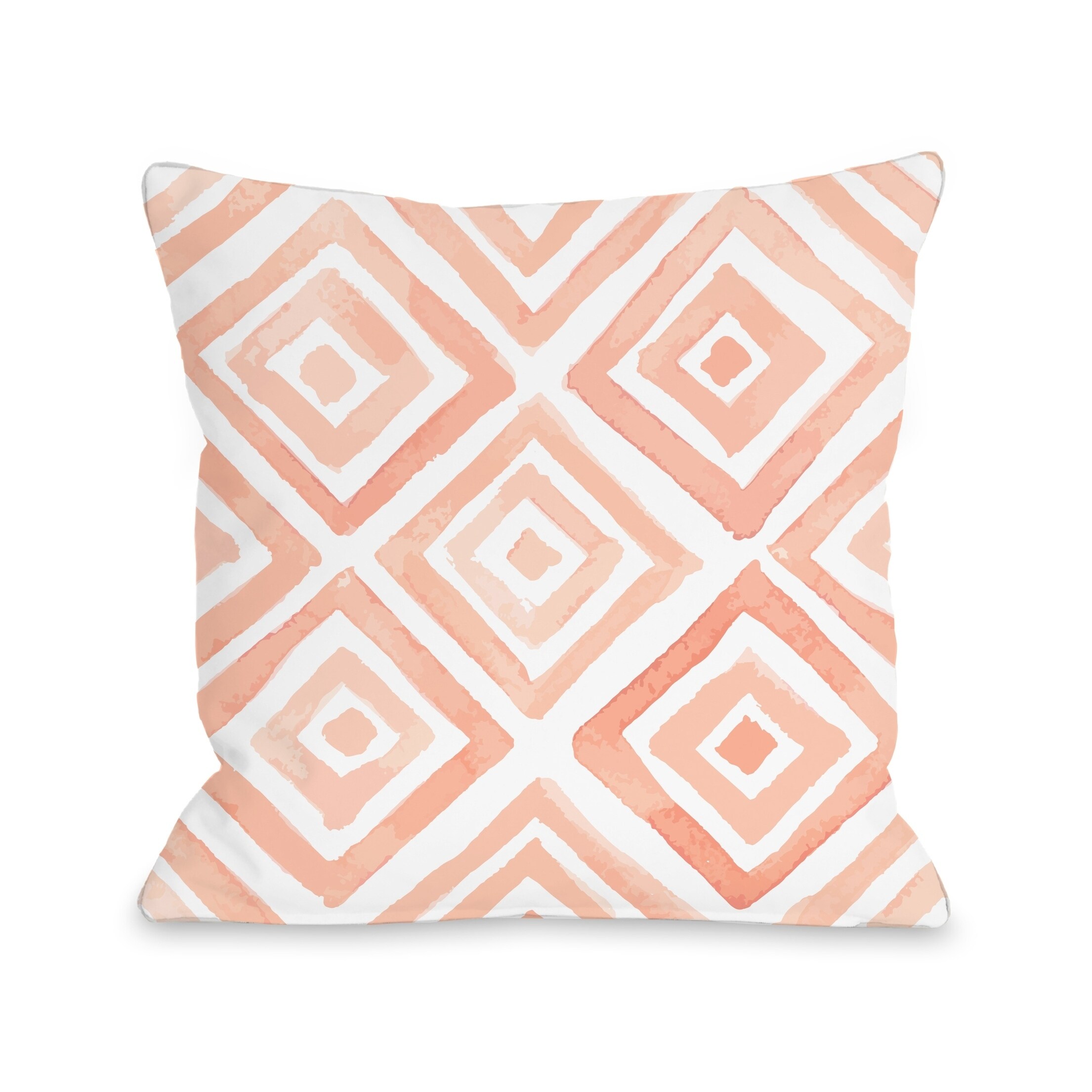Orange/Brick Red 18x 18 One Bella Casa Texas State Type Throw Pillow by OBC
