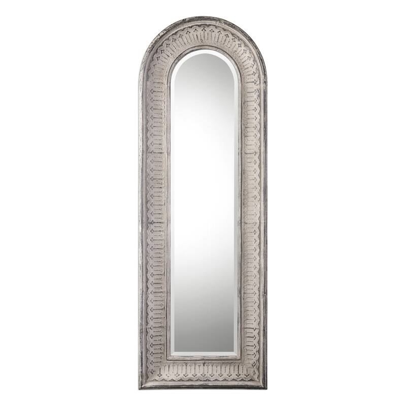 Uttermost Argenton Distressed Taupe Ivory Mirror