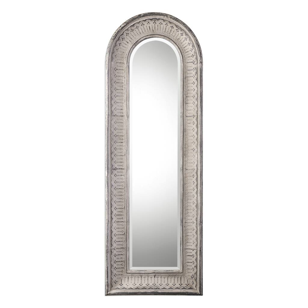 Uttermost Argenton Distressed Taupe Ivory Mirror
