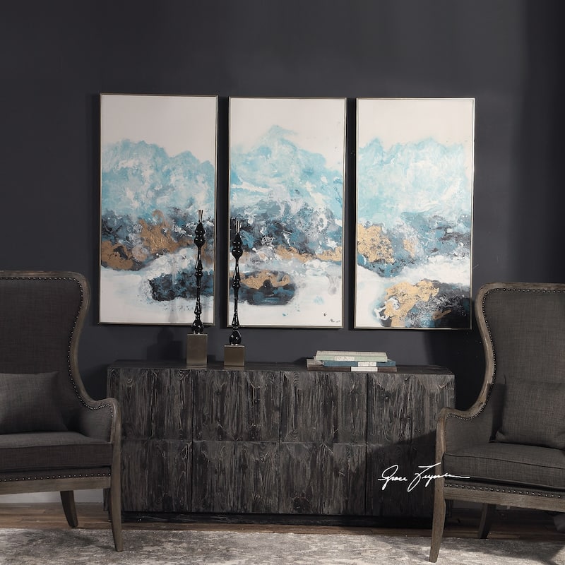 Uttermost Crashing Waves Abstract Art (Set of 3)