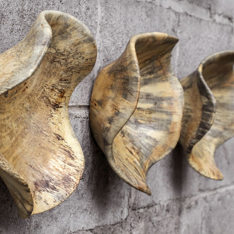 Uttermost Tamarine Wood Wall Arts (Set of 3) - 10 x 10