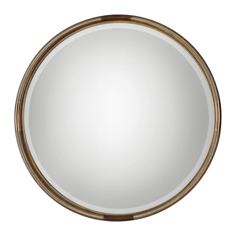 Uttermost Finnick Antiqued Gold Leaf Mirror