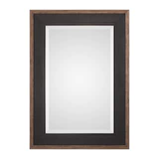 Uttermost Staveley Rustic Black Mirror